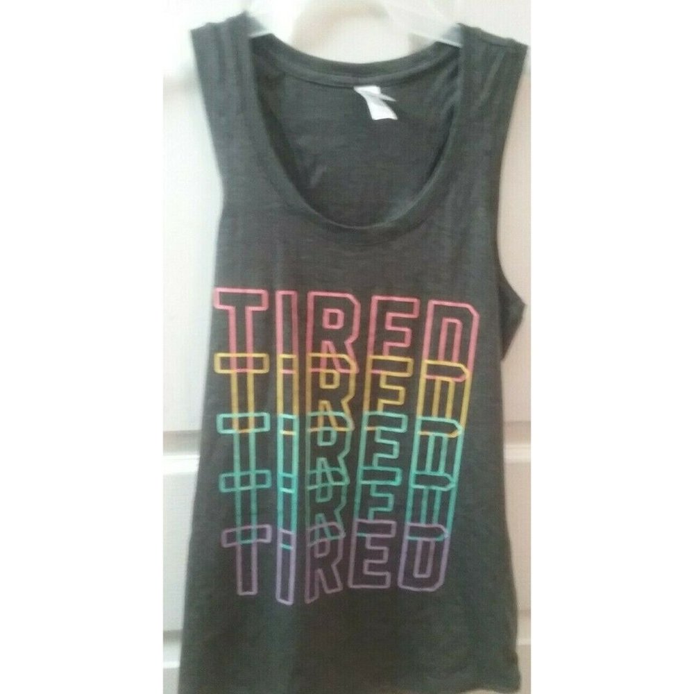 DISTRICT Women's Sleeveless Racerback Gray Tank